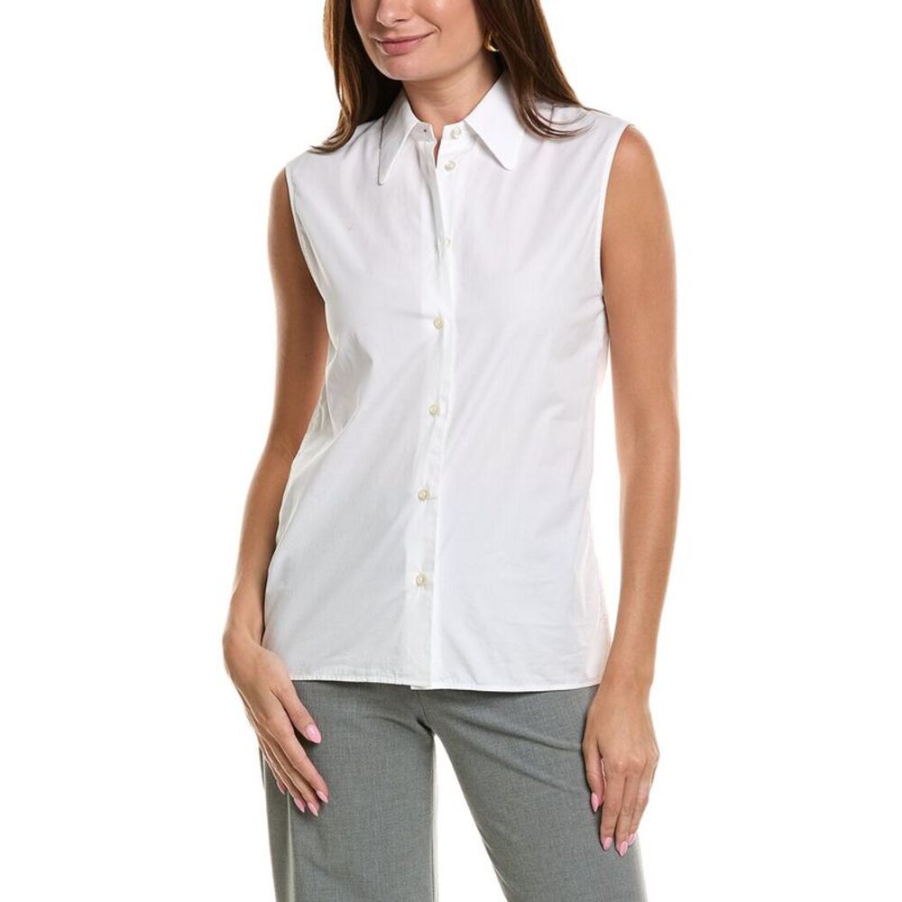 Officine Générale Womens Officine Generale Poplin Top, White